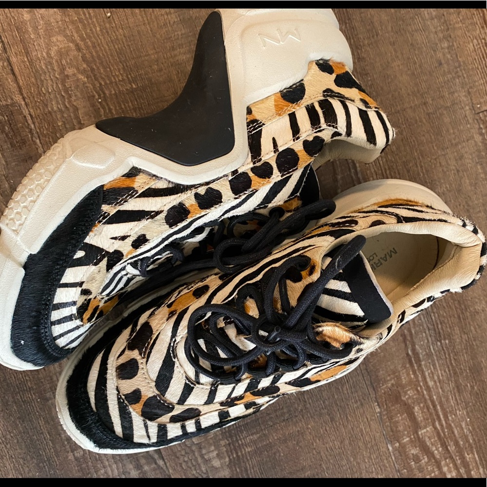 Animal print sneakers